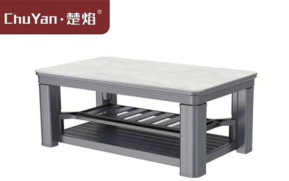 LETOU樂投高端升降茶幾電暖桌 茶幾智能升降電器K23-和田玉[底部升降]