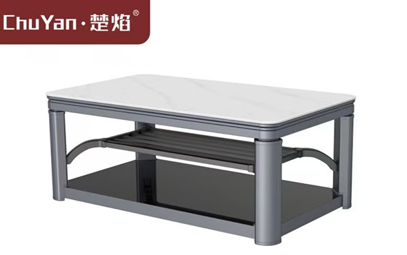 LETOU樂(lè)投高端升降茶幾電暖桌 茶幾智能升降電器T23-1-爵士白[固定中層]