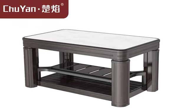 LETOU樂投高端升降茶幾電暖桌 茶幾智能升降電器CY23D-超晶玉石[底部升降]