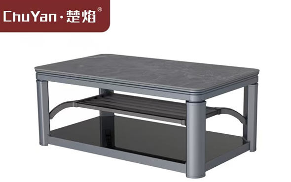 LETOU樂(lè)投高端升降茶幾電暖桌 茶幾智能升降電器T23-1-普達(dá)拉斯灰[固定中層]