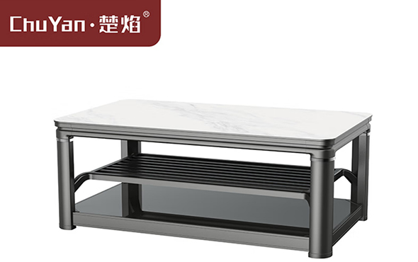 LETOU樂投高端升降茶幾電暖桌 茶幾智能升降電器Y24-1-爵士白[固定中層]