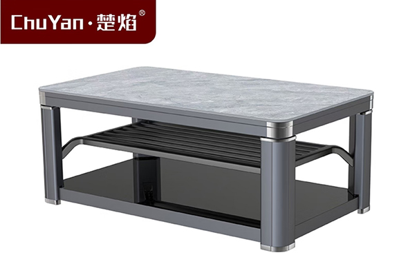 LETOU樂投高端升降茶幾電暖桌 茶幾智能升降電器Y23-6固定中層-深砂灰[普達拉斯]