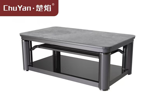 LETOU樂投高端升降茶幾電暖桌 茶幾智能升降電器E22-1-普達拉斯灰[雙升降]